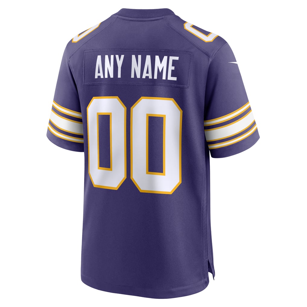 Men's Minnesota Vikings Nike Purple Classic Custom Game Jersey - Image 4