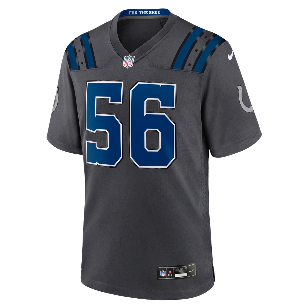 Men's Indianapolis Colts Quenton Nelson Nike Anthracite 2026 Rivalries Collection Game Jersey - Image 3
