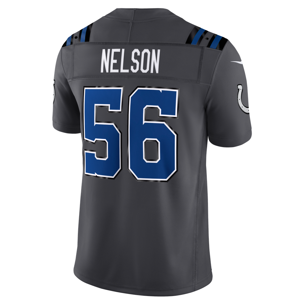 Men's Indianapolis Colts Quenton Nelson Nike Anthracite 2026 Rivalries Collection Stitched Limited Jersey - Image 4