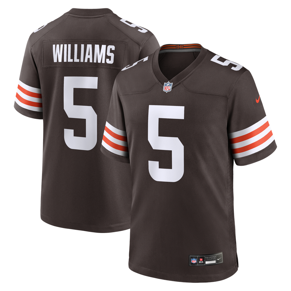 Men's Cleveland Browns Quincy Williams Nike Brown Team Game Jersey - Image 1