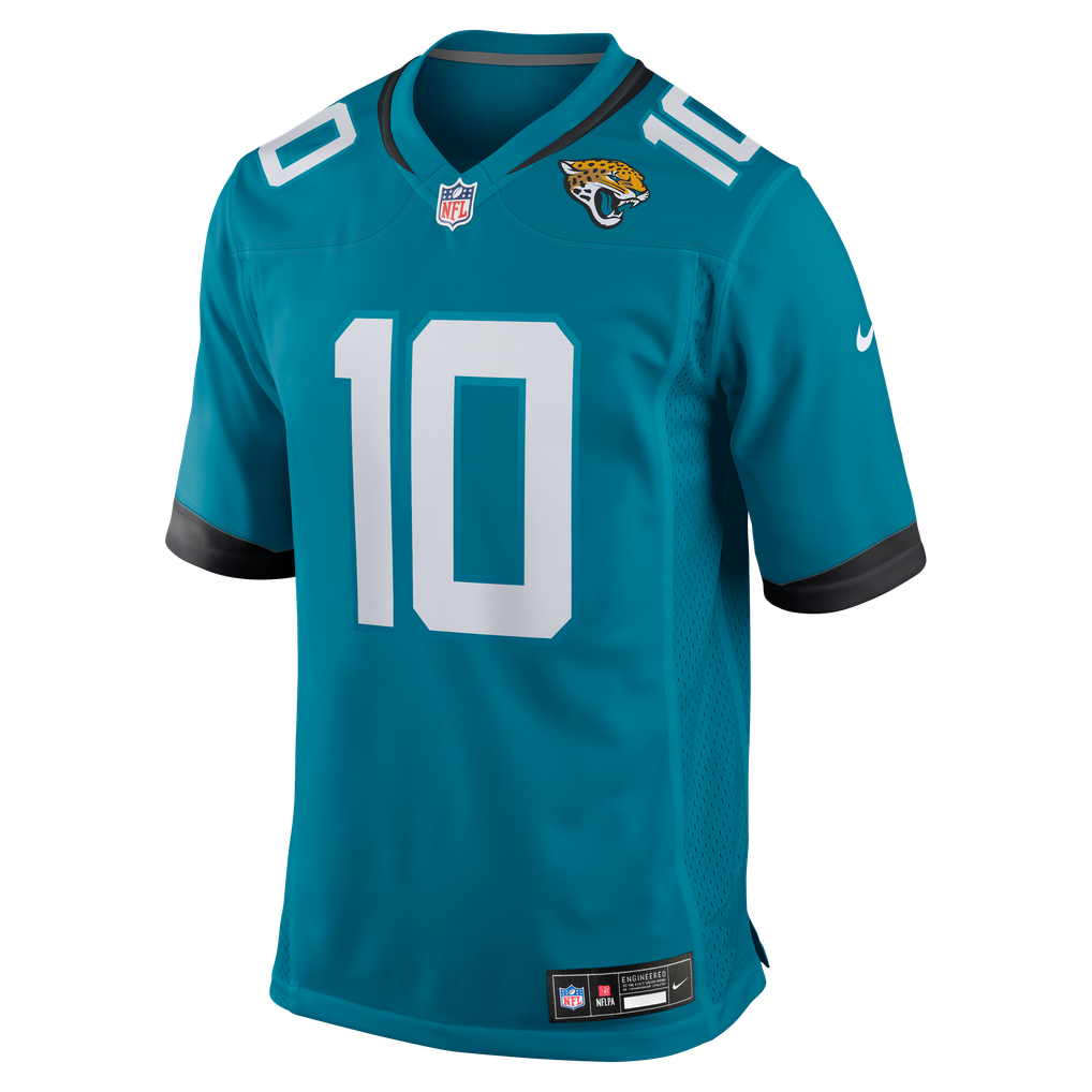 Men's Jacksonville Jaguars Quinn Ewers Nike Teal Team Game Jersey - Image 5
