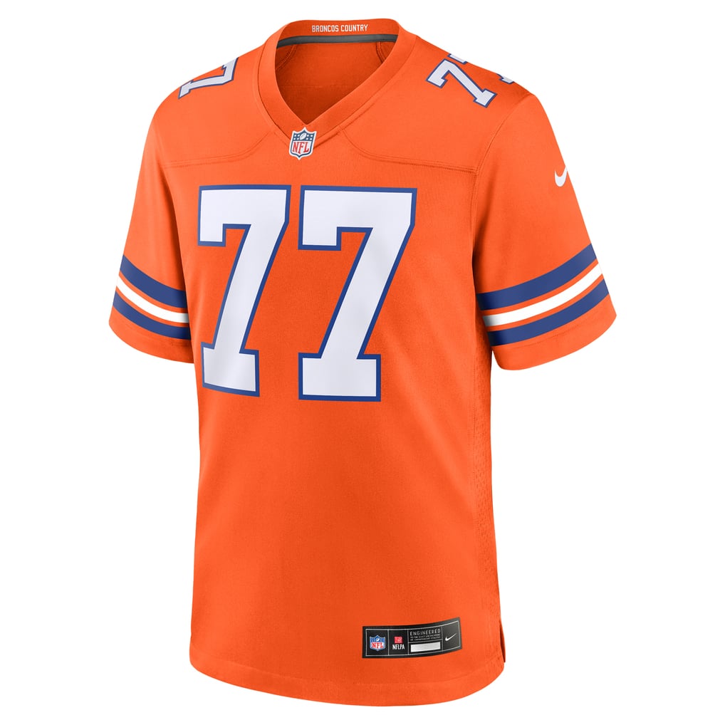 Men's Denver Broncos Quinn Meinerz Nike Orange Alternate Game Jersey - Image 3