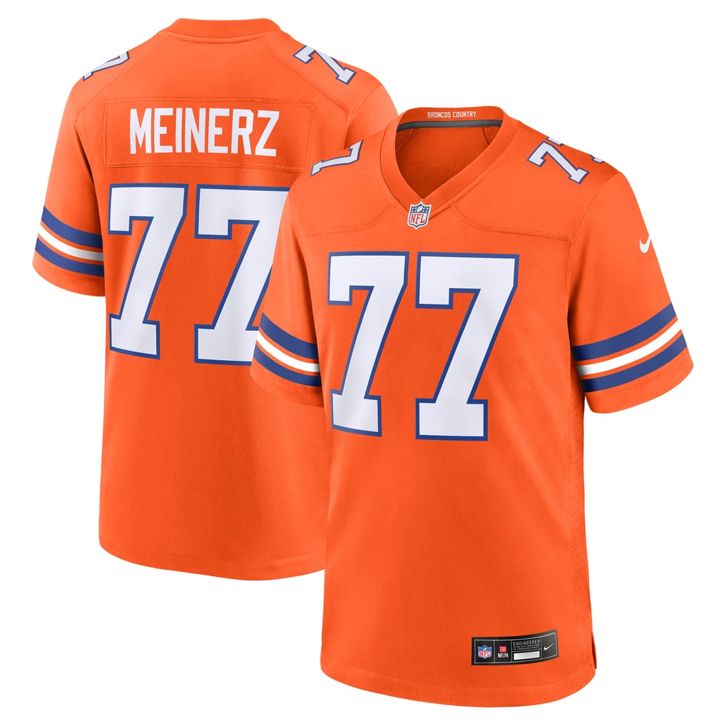 Men's Denver Broncos Quinn Meinerz Nike Orange Alternate Game Jersey - Image 1