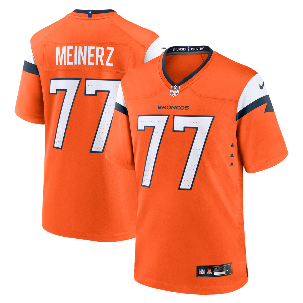Men's Denver Broncos Quinn Meinerz Nike  Orange Team Game Jersey - Image 2