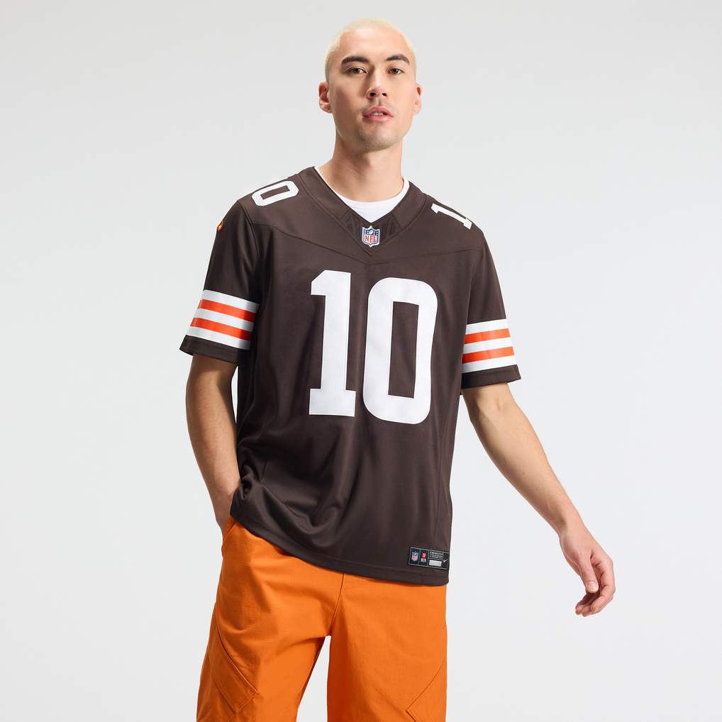 Men's Cleveland Browns Quinshon Judkins Nike Brown Team Vapor F.U.S.E. Stitched Limited Jersey - Image 3