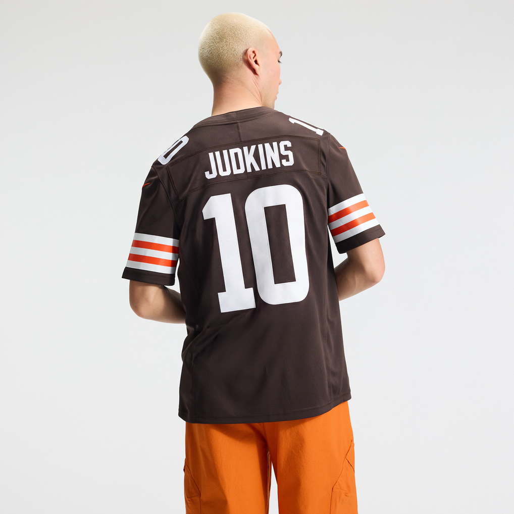 Men's Cleveland Browns Quinshon Judkins Nike Brown Team Vapor F.U.S.E. Stitched Limited Jersey - Image 4