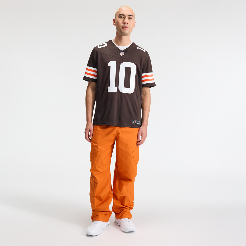 Men's Cleveland Browns Quinshon Judkins Nike Brown Team Vapor F.U.S.E. Stitched Limited Jersey - Image 5