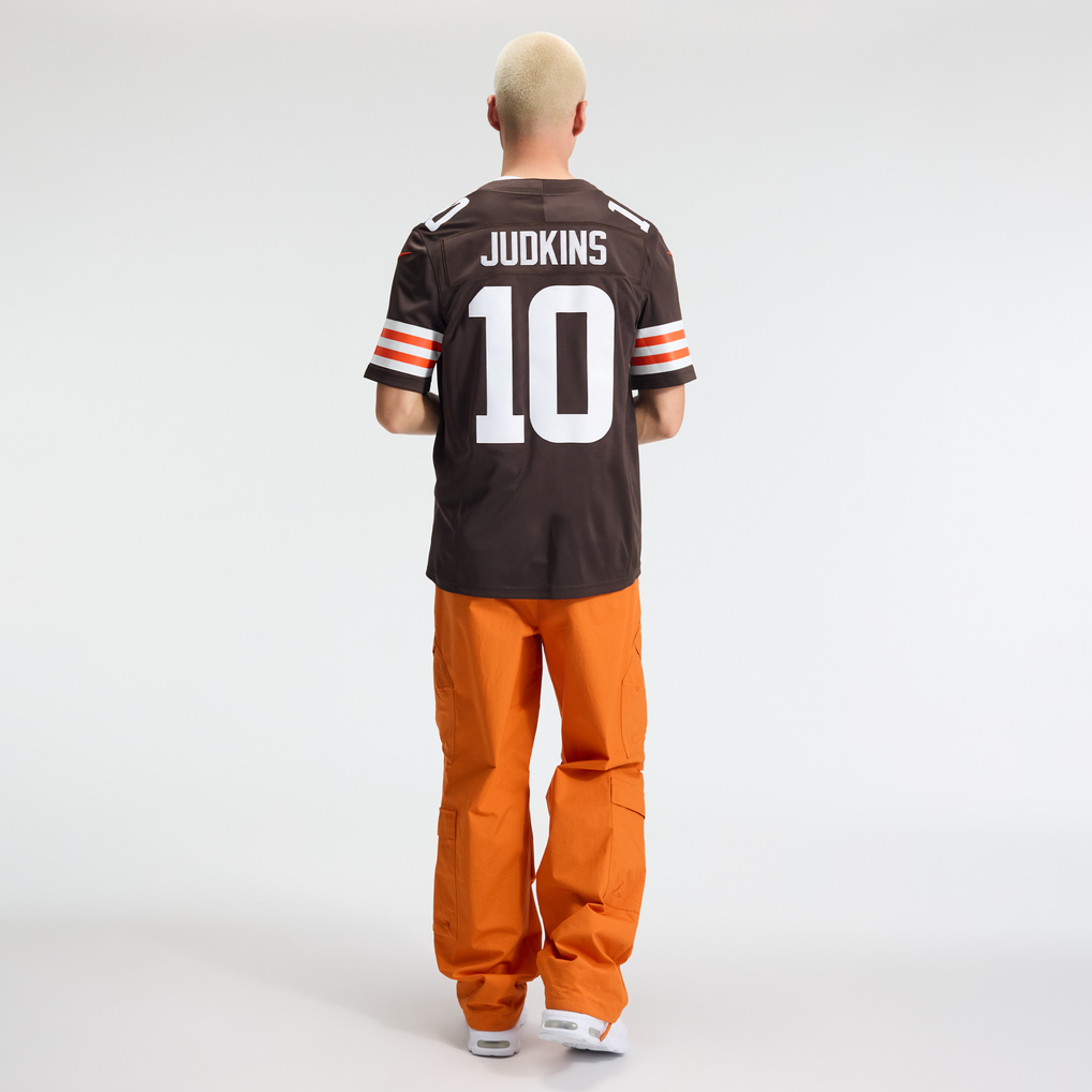 Men's Cleveland Browns Quinshon Judkins Nike Brown Team Vapor F.U.S.E. Stitched Limited Jersey - Image 6