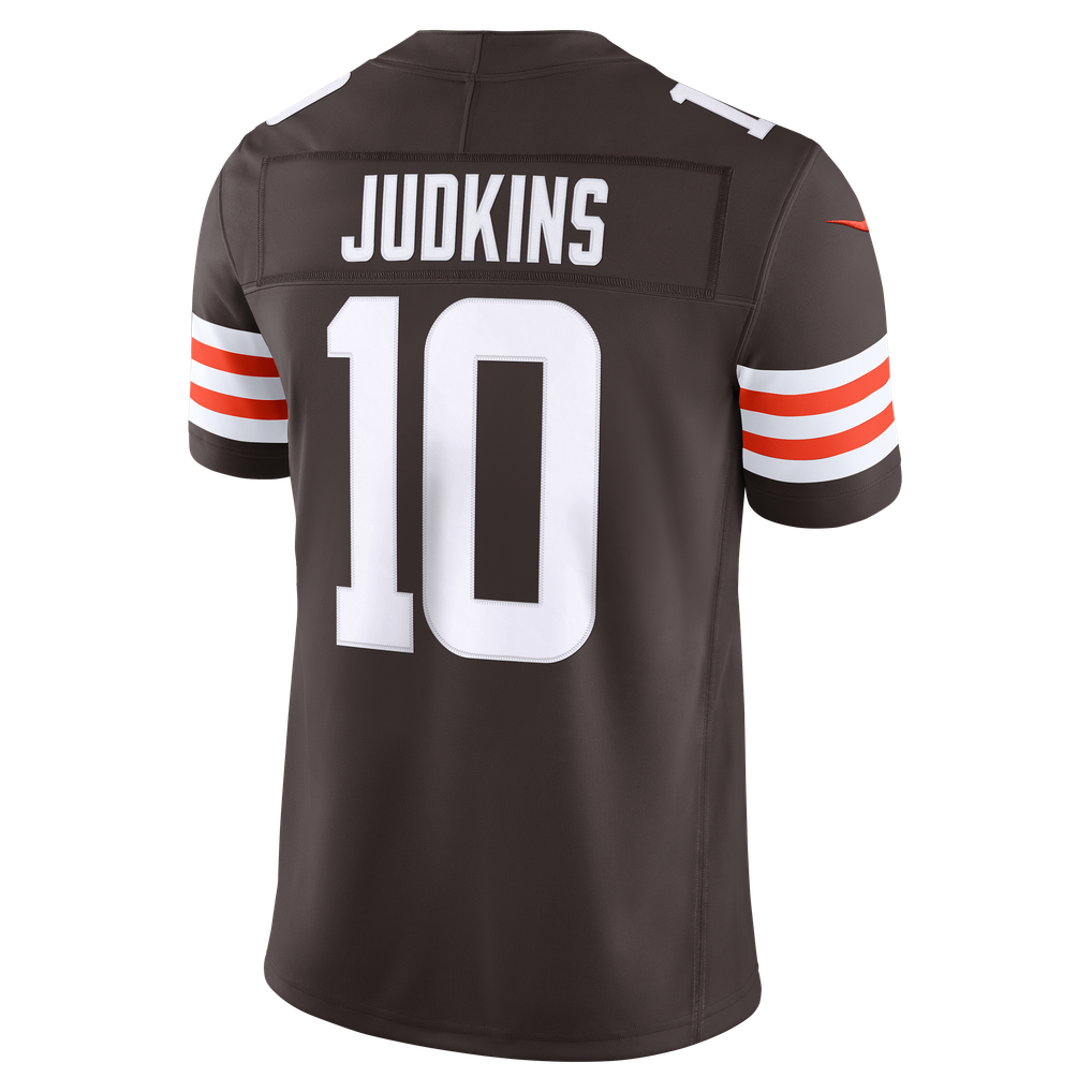 Men's Cleveland Browns Quinshon Judkins Nike Brown Team Vapor F.U.S.E. Stitched Limited Jersey - Image 8