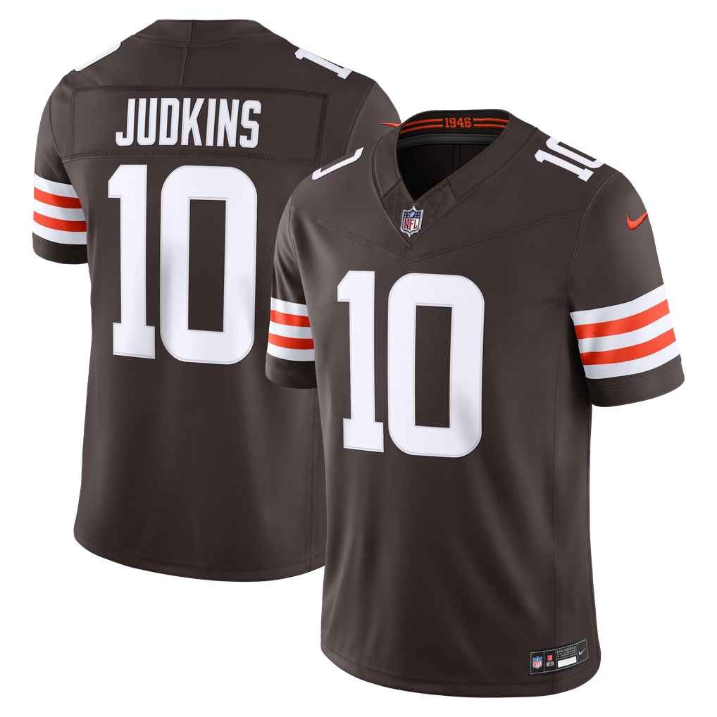 Men's Cleveland Browns Quinshon Judkins Nike Brown Team Vapor F.U.S.E. Stitched Limited Jersey - Image 1
