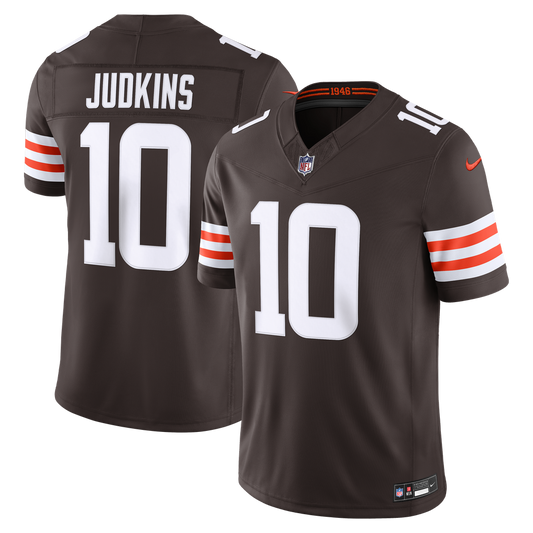 Men's Cleveland Browns Quinshon Judkins Nike Brown Team Vapor F.U.S.E. Stitched Limited Jersey - Image 1