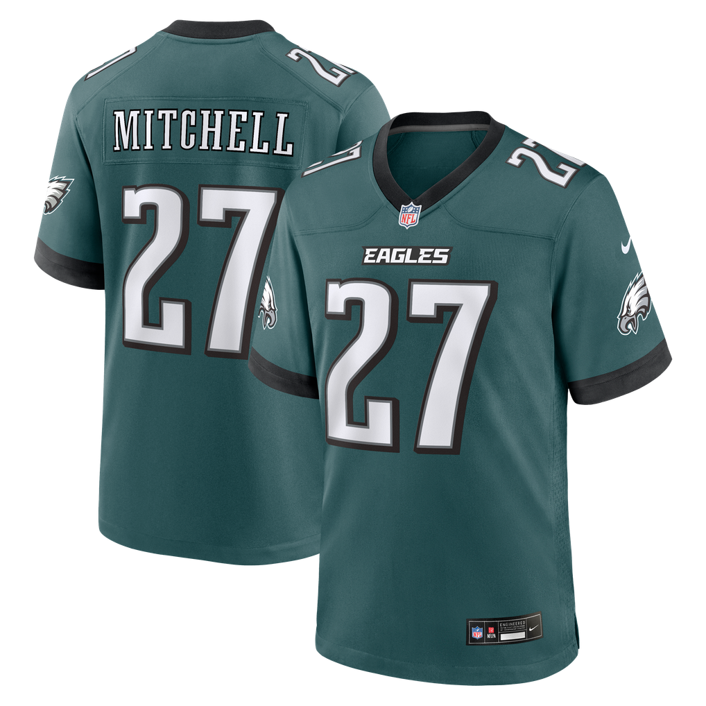 Men's Philadelphia Eagles Quinyon Mitchell Nike  Midnight Green Team Game Jersey - Image 1