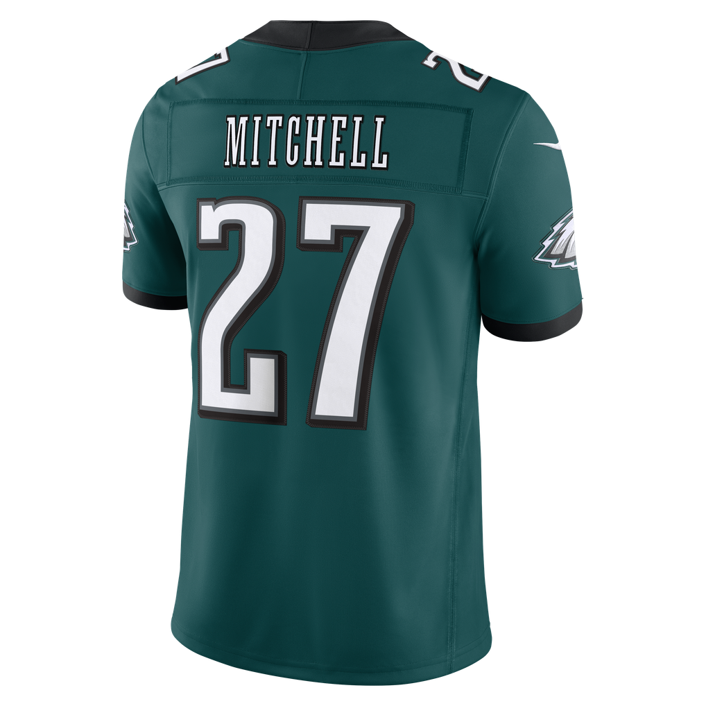 Men's Philadelphia Eagles Quinyon Mitchell Nike Midnight Green Team Vapor F.U.S.E. Stitched Limited Jersey - Image 4
