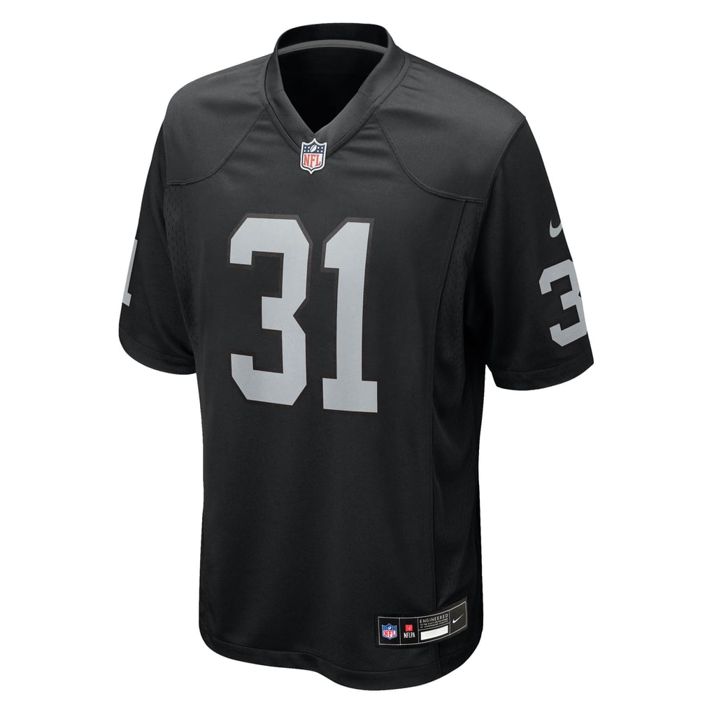 Men's Las Vegas Raiders Raheem Mostert Nike  Black Team Game Jersey - Image 3