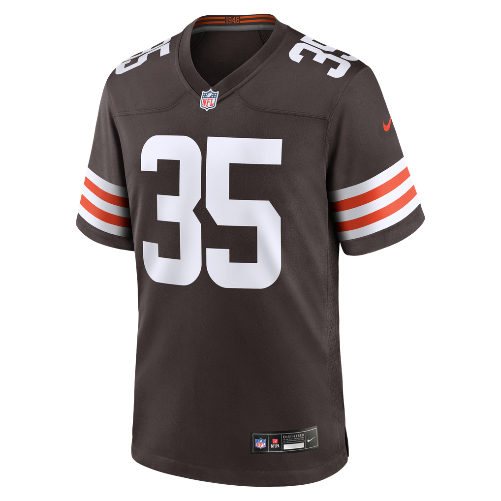 Men's Cleveland Browns Raheim Sanders Nike Brown Team Game Jersey - Image 3