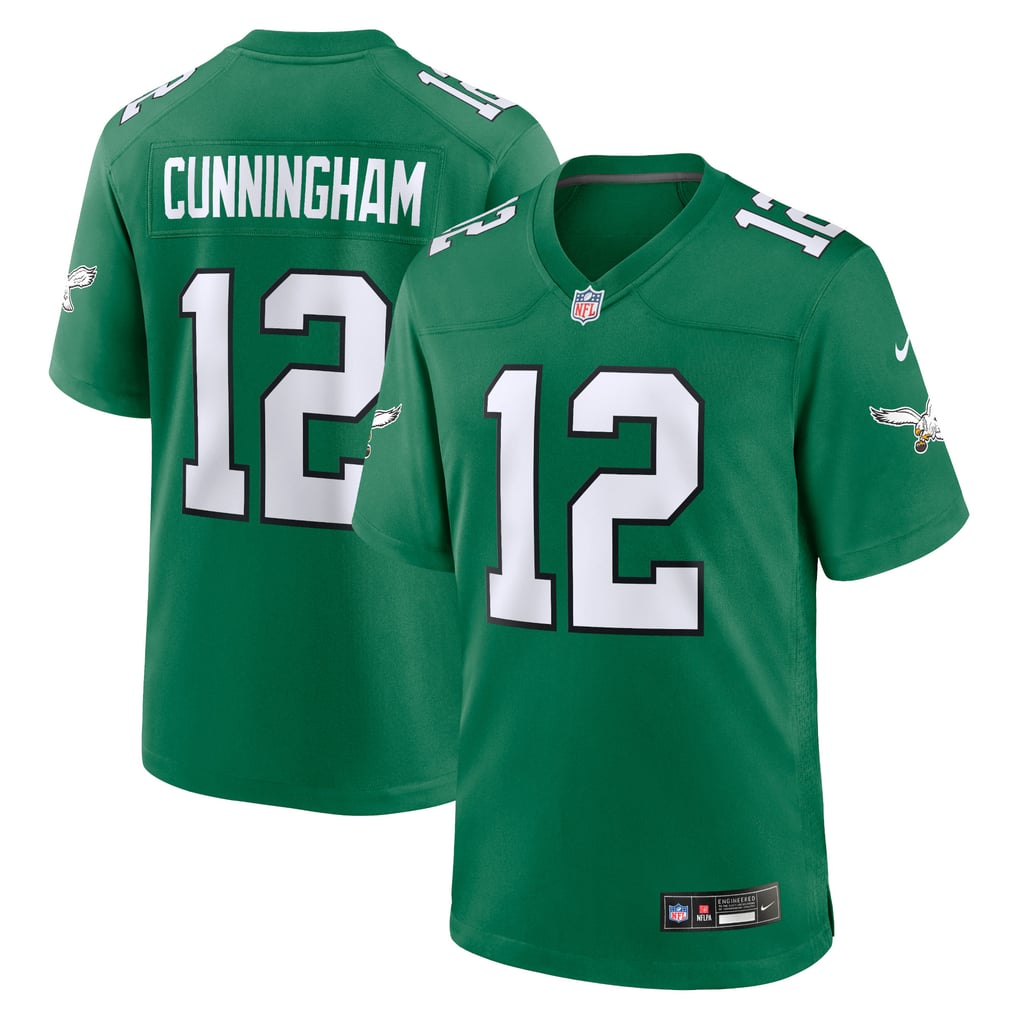 Men's Philadelphia Eagles Randall Cunningham Nike Kelly Green Alternate Retired Player Game Jersey - Image 2