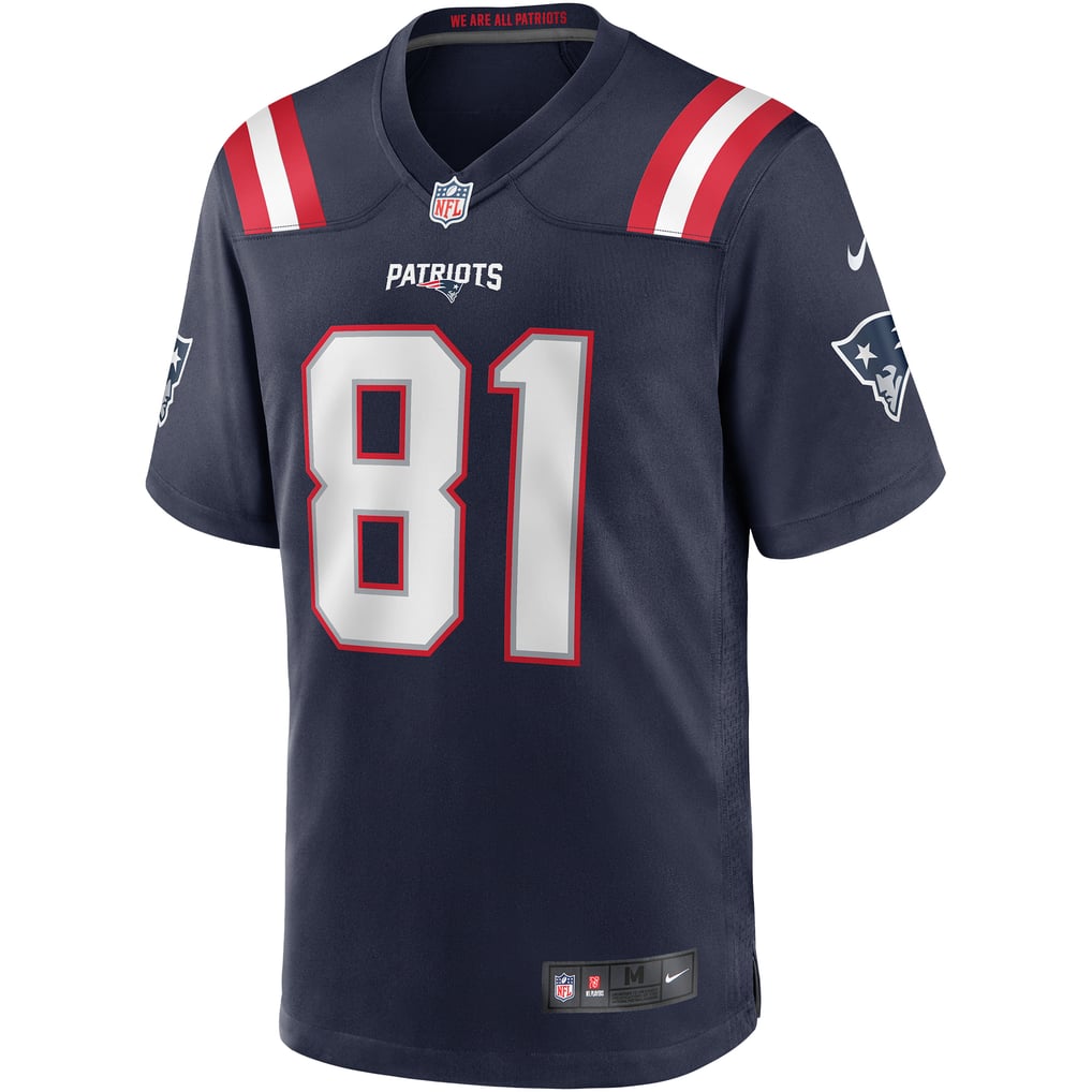 Men's New England Patriots Randy Moss Nike Navy Game Retired Player Jersey - Image 3