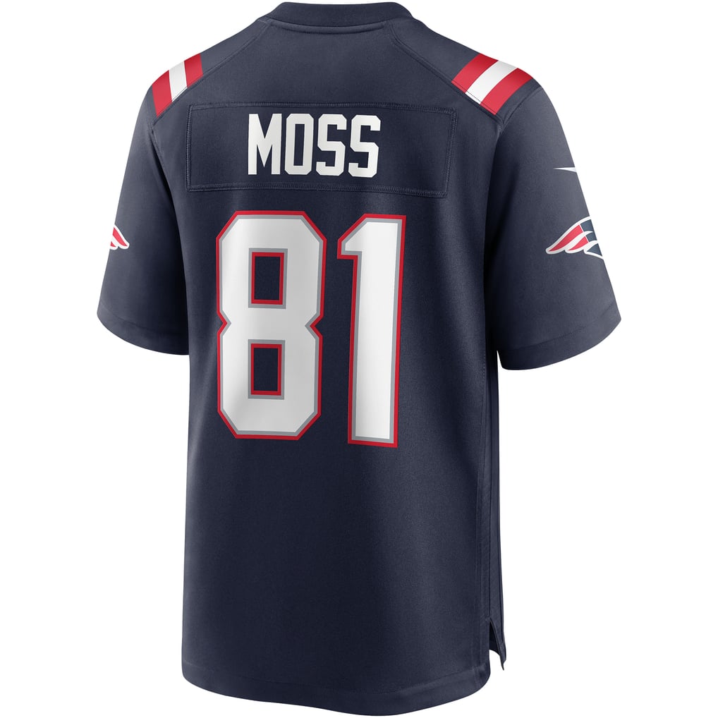 Men's New England Patriots Randy Moss Nike Navy Game Retired Player Jersey - Image 4