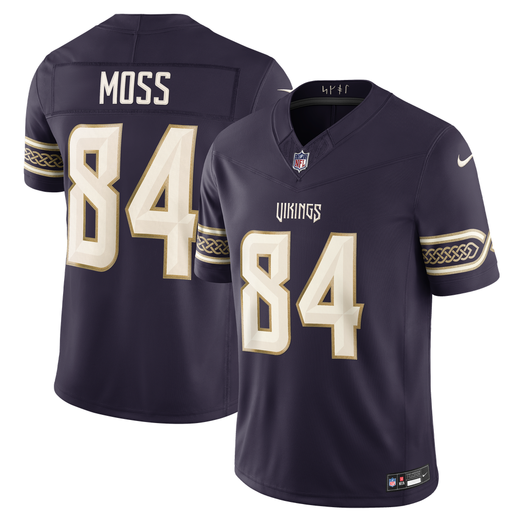 Men's Minnesota Vikings Randy Moss Nike Purple 2026 Rivalries Collection Stitched Limited Jersey - Image 2
