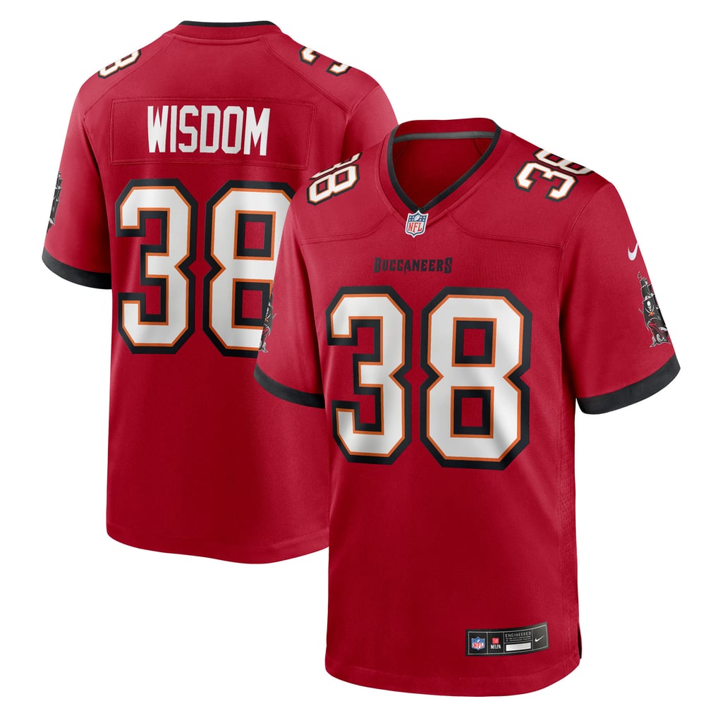 Men's Tampa Bay Buccaneers Rashad Wisdom Nike  Red Team Game Jersey - Image 1
