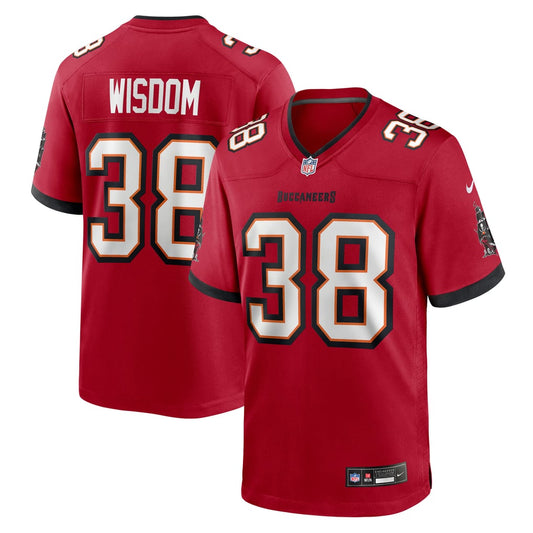 Men's Tampa Bay Buccaneers Rashad Wisdom Nike  Red Team Game Jersey - Image 1