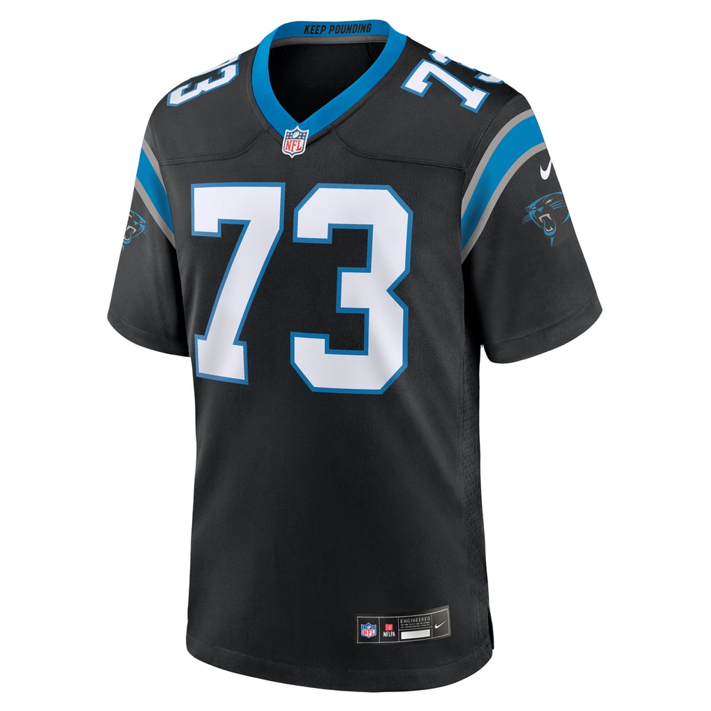 Men's Carolina Panthers Rashard Lawrence Nike Black Game Jersey - Image 3