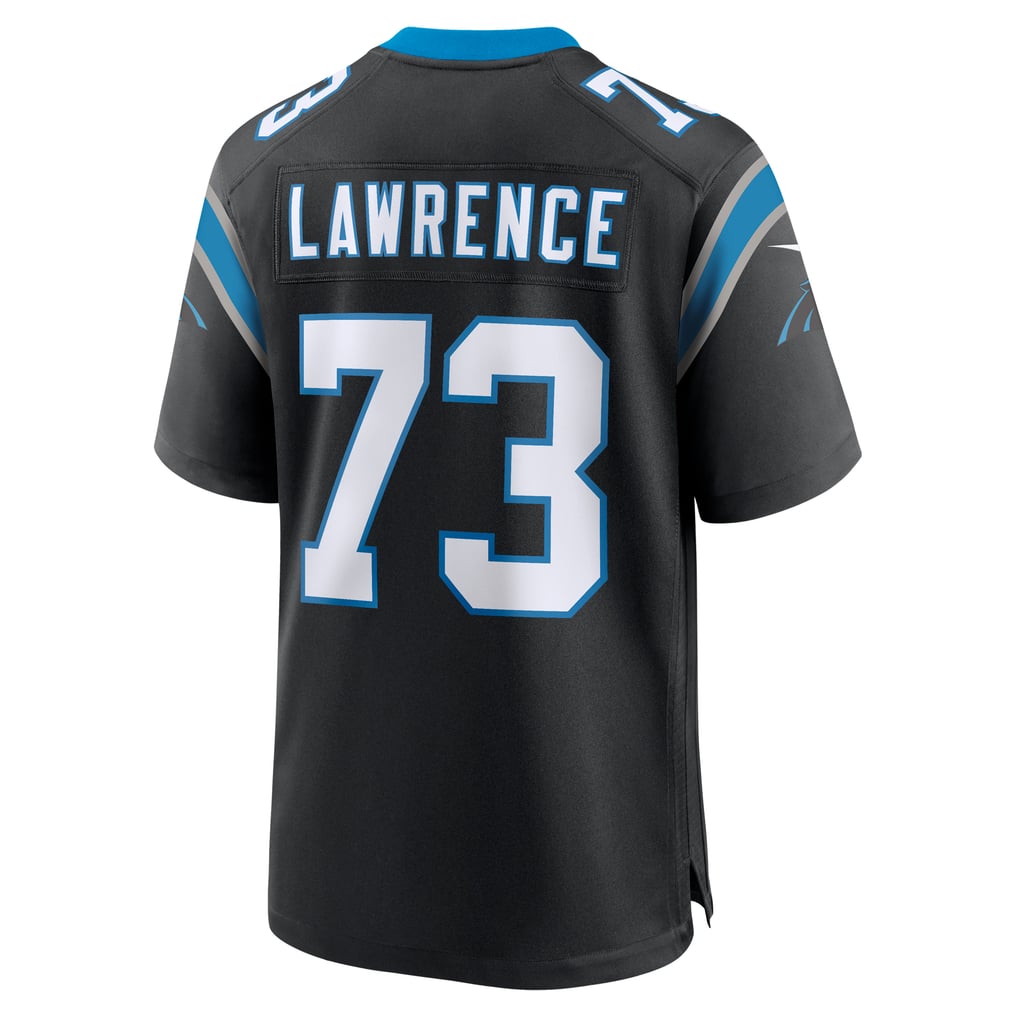 Men's Carolina Panthers Rashard Lawrence Nike Black Game Jersey - Image 4