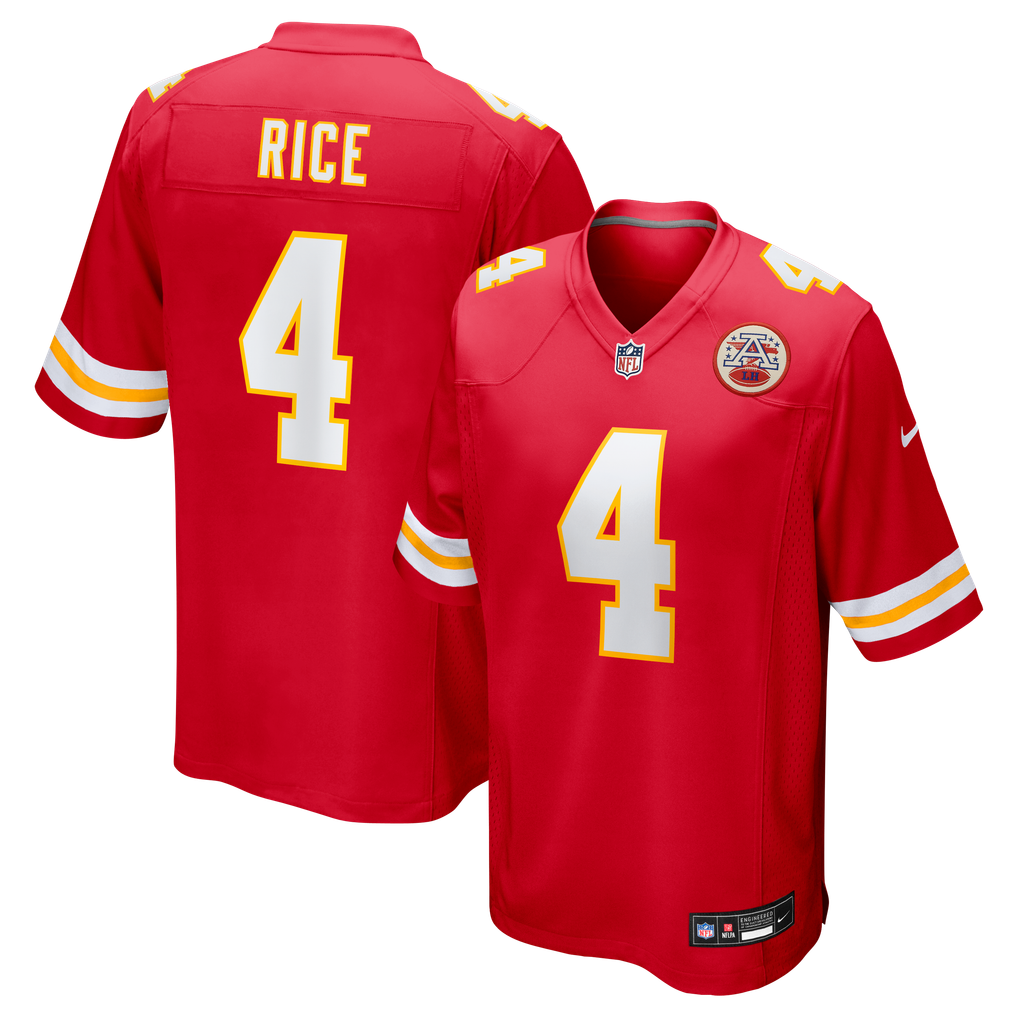 Men's Kansas City Chiefs Rashee Rice Nike  Red  Game Jersey - Image 2
