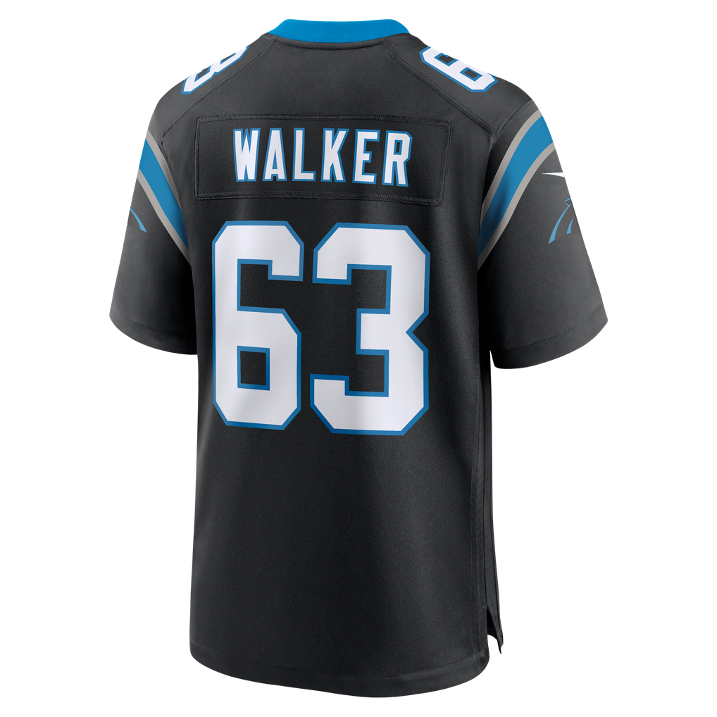Men's Carolina Panthers Rasheed Walker Nike Black Team Game Jersey - Image 4