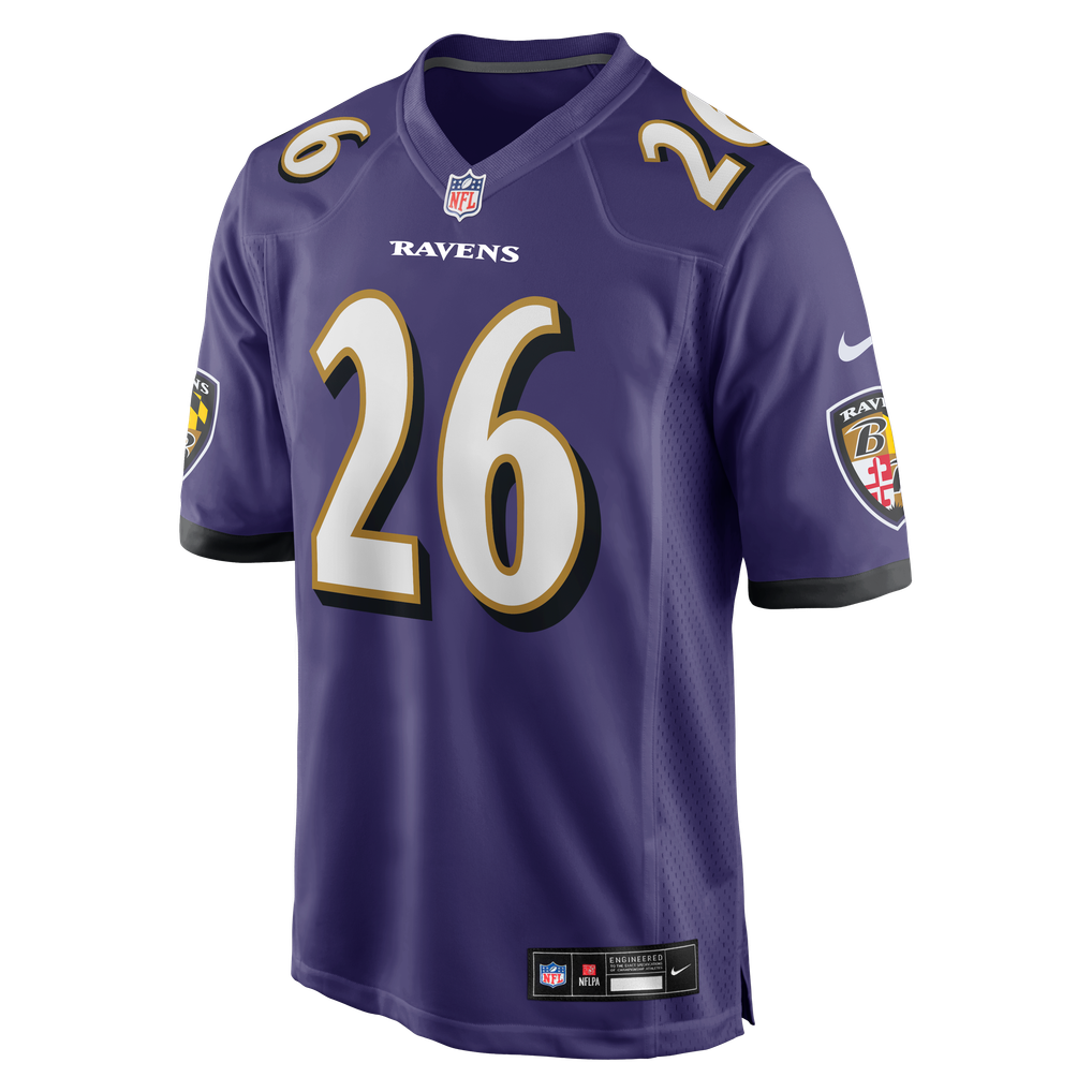 Men's Baltimore Ravens Rasheen Ali Nike Purple Team Game Jersey