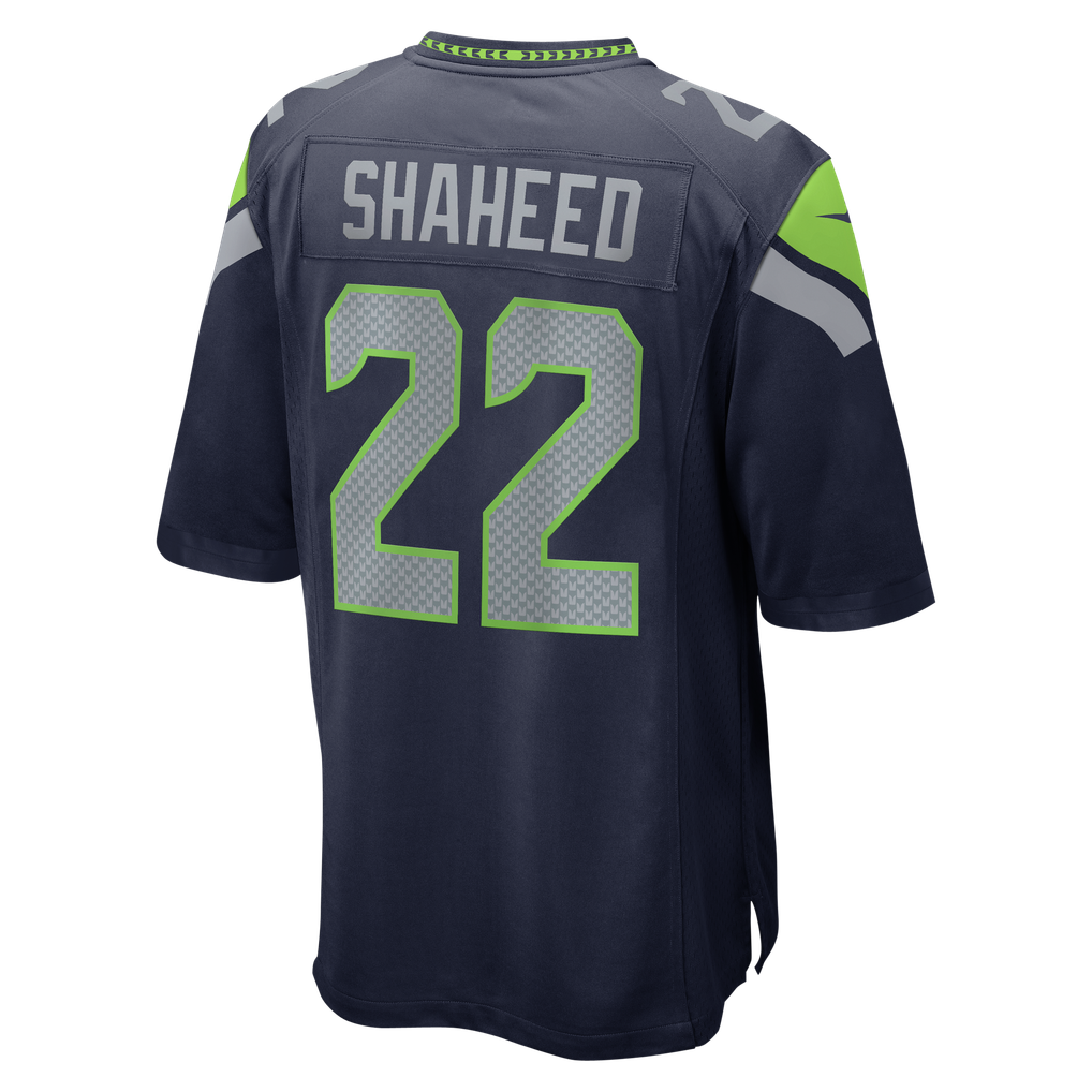 Men's Seattle Seahawks Rashid Shaheed Nike  College Navy Team  Game Jersey - Image 4