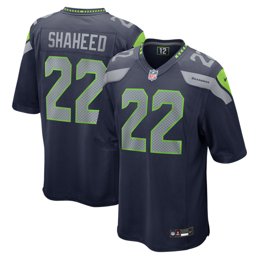 Men's Seattle Seahawks Rashid Shaheed Nike  College Navy Team  Game Jersey - Image 1