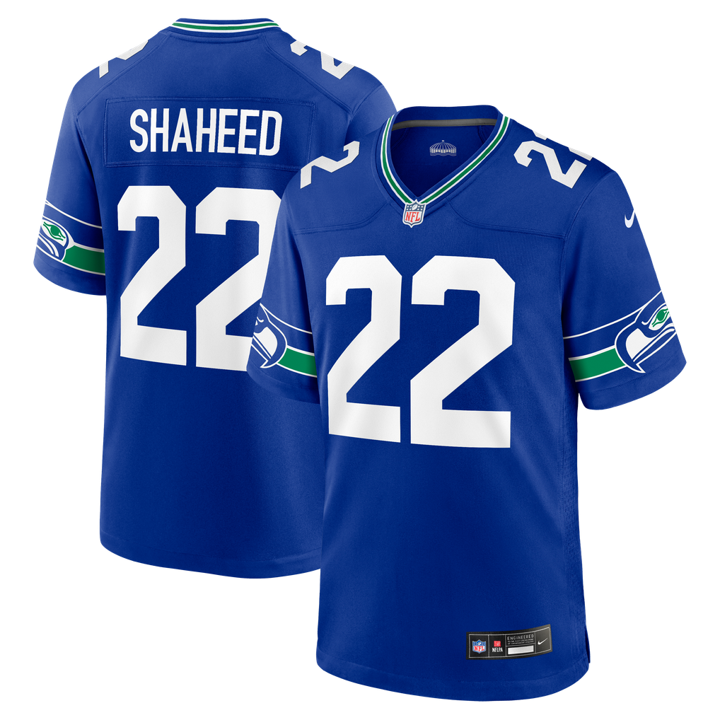 Men's Seattle Seahawks Rashid Shaheed Nike  Royal Alternate  Game Jersey - Image 1