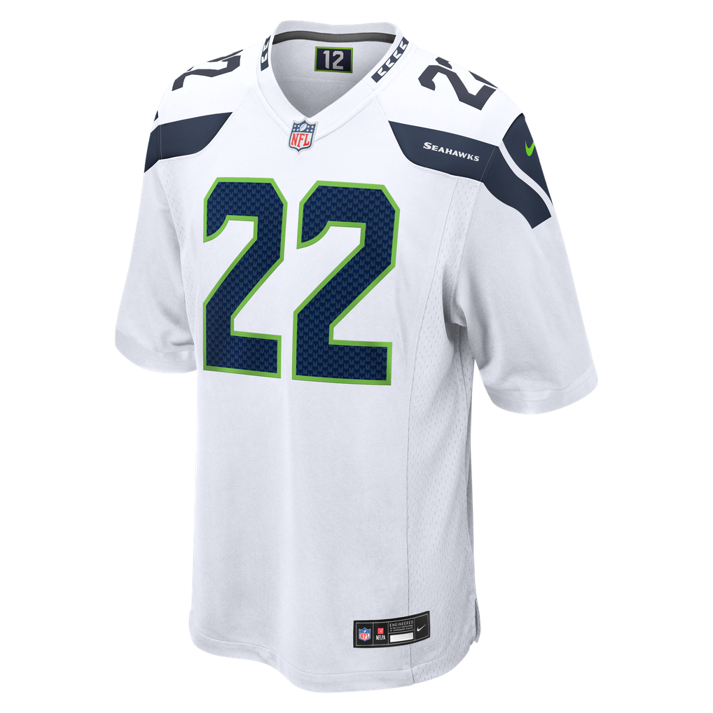 Men's Seattle Seahawks Rashid Shaheed Nike  White  Game Jersey - Image 3