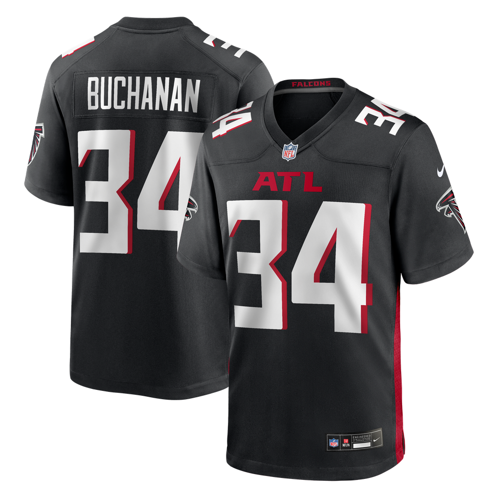 Men's Atlanta Falcons Ray Buchanan Nike Black Game Retired Player Jersey