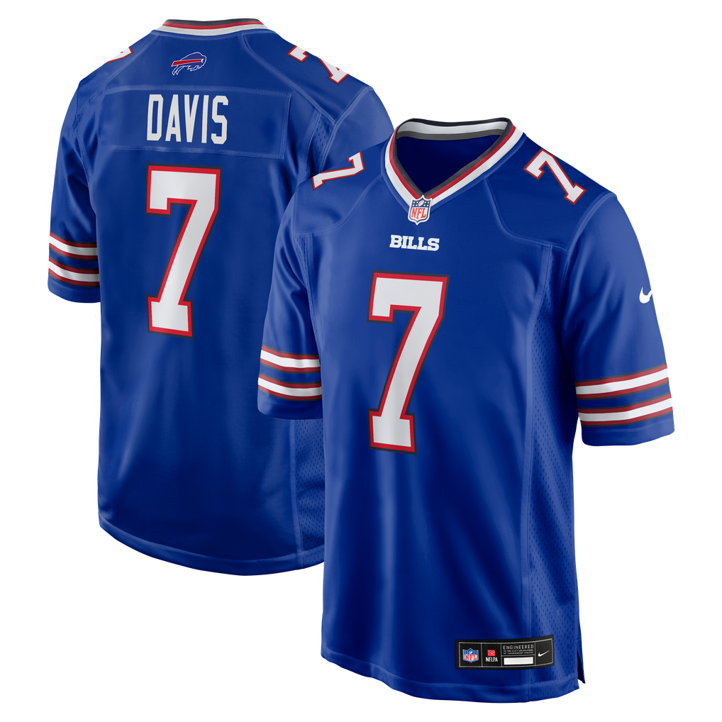 Men's Buffalo Bills Ray Davis Nike  Royal Team Game Jersey - Image 1