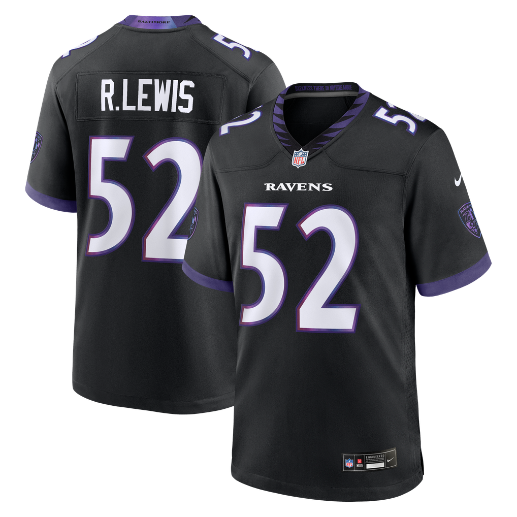 Men's Baltimore Ravens Ray Lewis Nike Black Alternate Retired Player Game Jersey