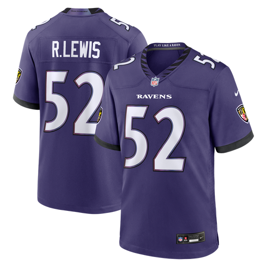 Men's Baltimore Ravens Ray Lewis Nike Purple Team Retired Player Game Jersey