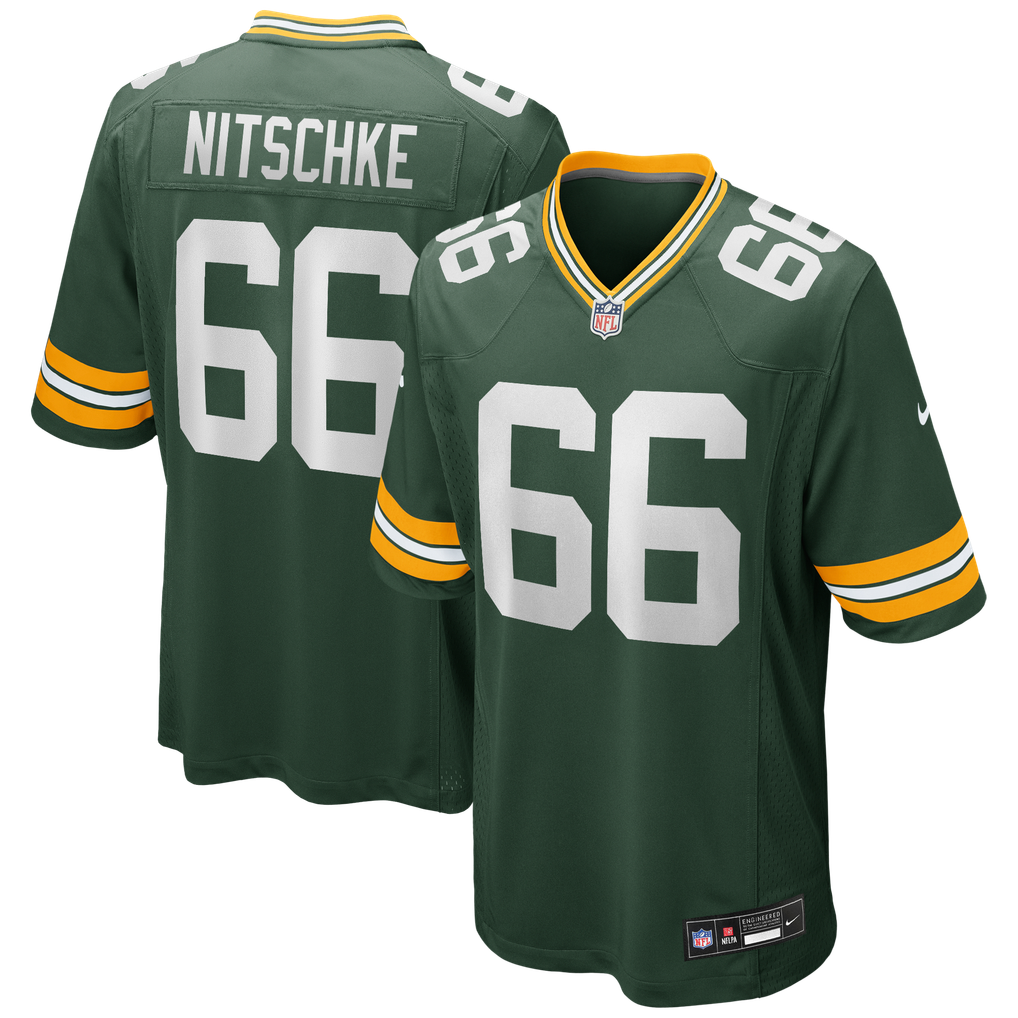 Men's Green Bay Packers Ray Nitschke Nike Green Game Retired Player Jersey - Image 2
