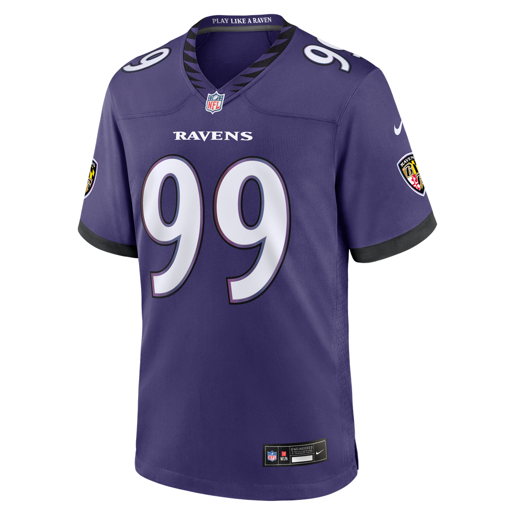 Men's Baltimore Ravens Rayshaun Benny Nike Purple Team Game Jersey