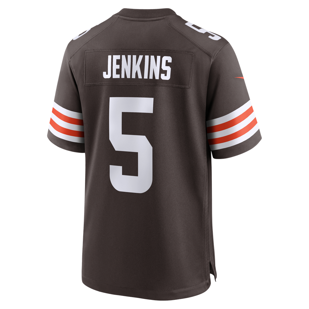 Men's Cleveland Browns Rayshawn Jenkins Nike Brown Team Game Jersey - Image 4