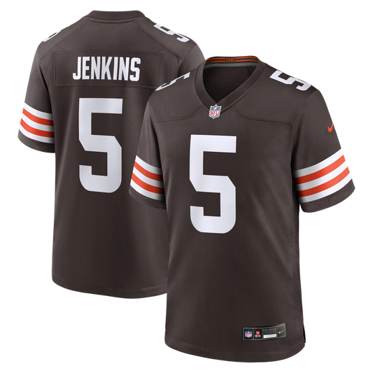 Men's Cleveland Browns Rayshawn Jenkins Nike Brown Team Game Jersey - Image 1