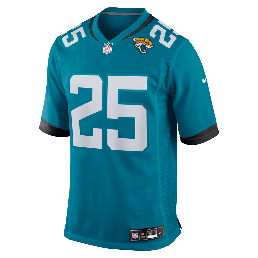 Men's Jacksonville Jaguars Rayuan Lane III Nike  Teal Team Game Jersey - Image 3