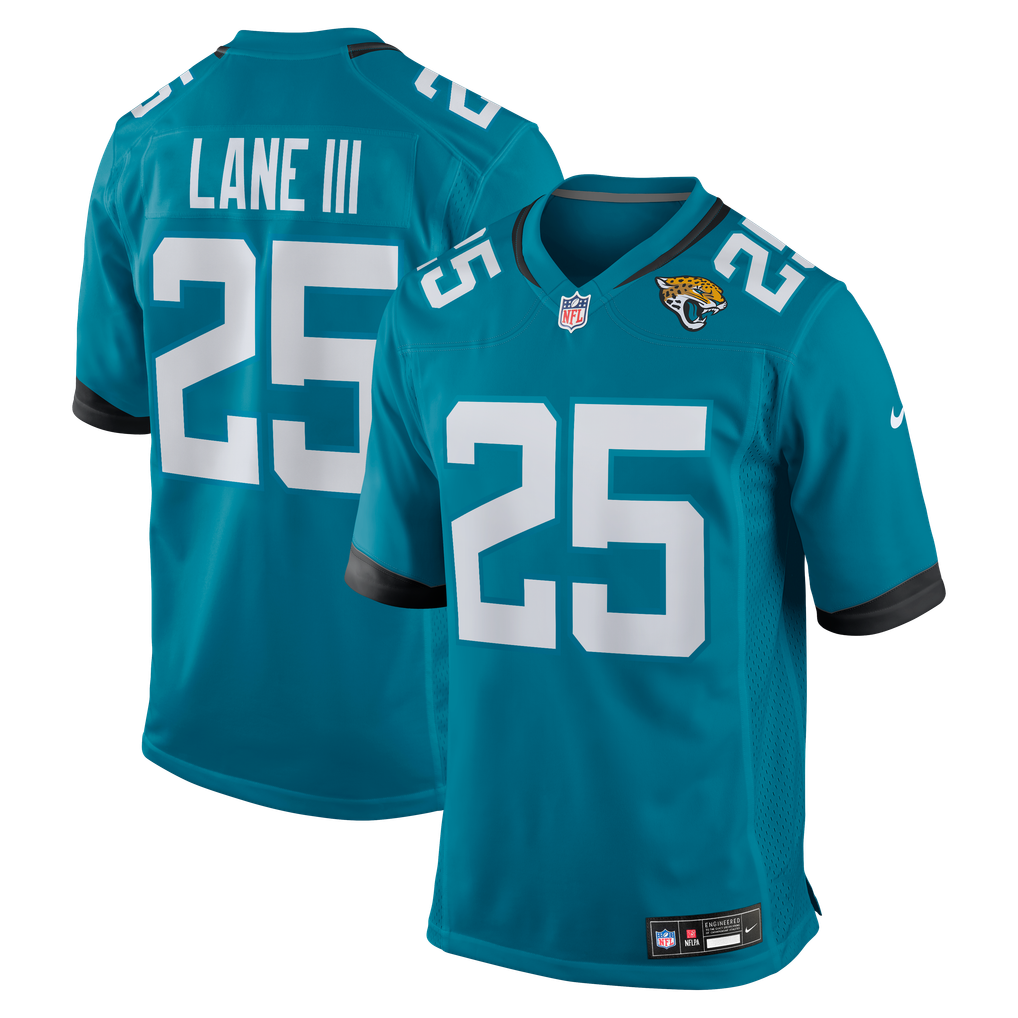 Men's Jacksonville Jaguars Rayuan Lane III Nike  Teal Team Game Jersey - Image 1