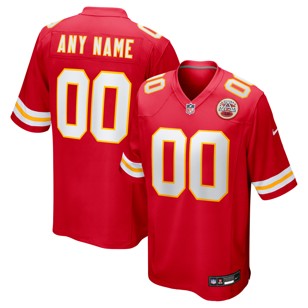 Men's Kansas City Chiefs Nike Red Custom Game Jersey - Image 2