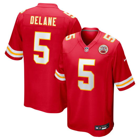 Men's Kansas City Chiefs Mansoor Delane Nike Red Team Game Jersey - Image 1