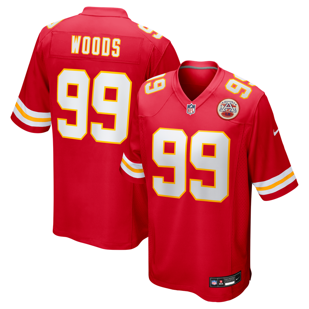 Men's Kansas City Chiefs Peter Woods Nike Red Team Game Jersey - Image 1
