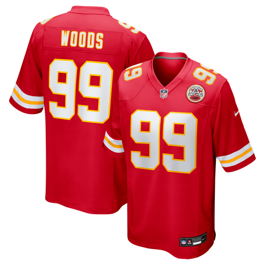 Men's Kansas City Chiefs Peter Woods Nike Red Team Game Jersey - Image 1