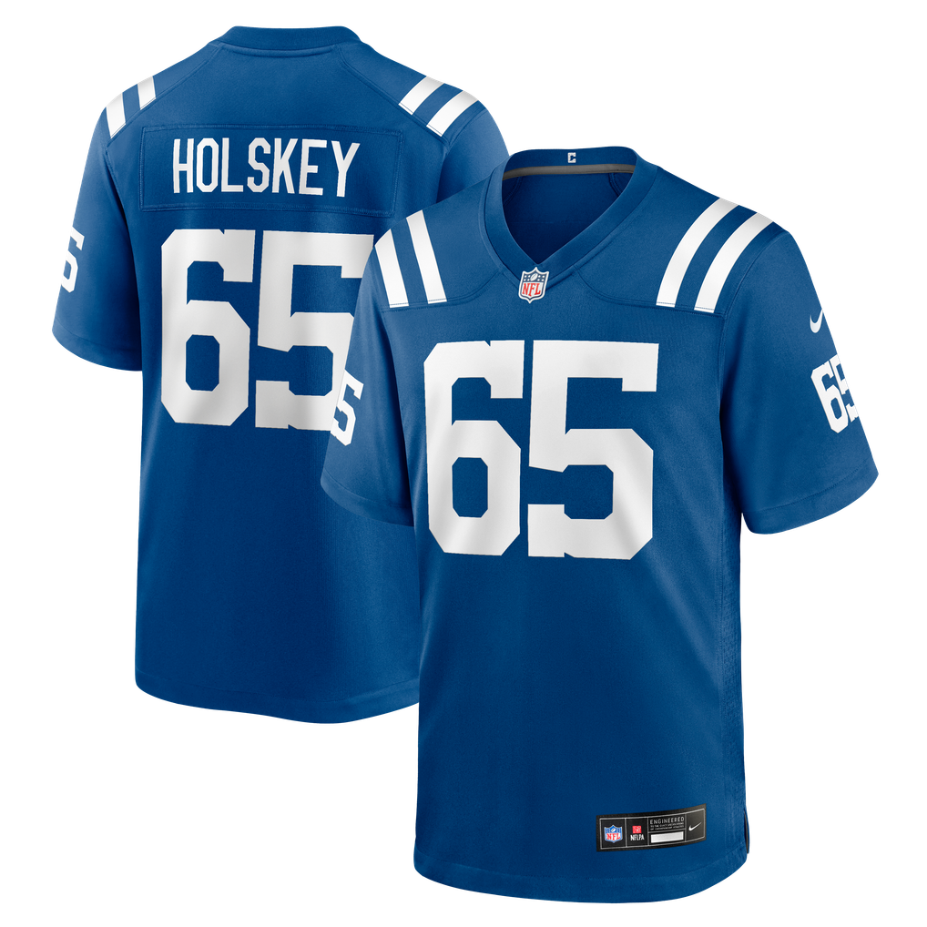 Men's Indianapolis Colts Reid Holskey Nike Royal Team Game Jersey - Image 2