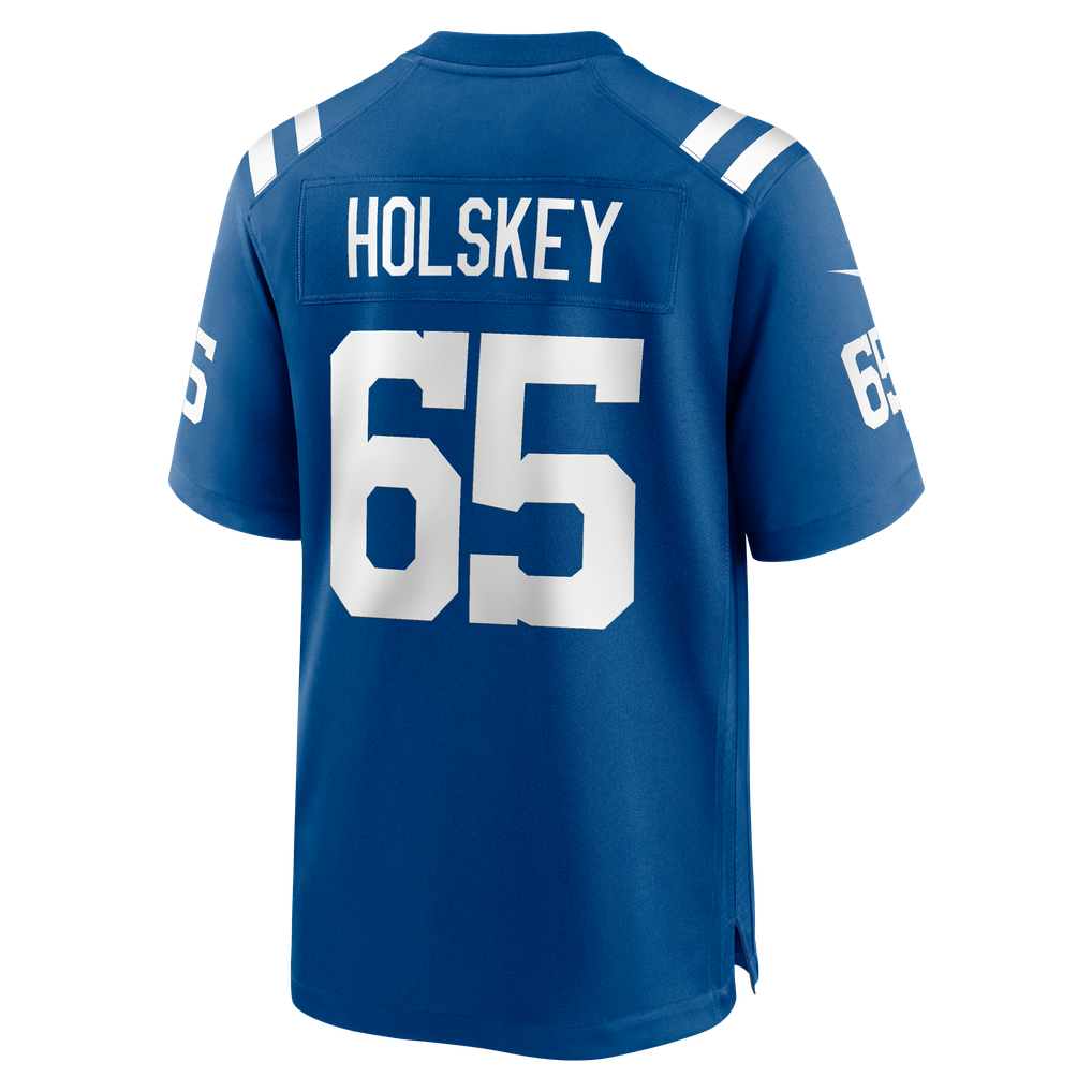 Men's Indianapolis Colts Reid Holskey Nike Royal Team Game Jersey - Image 6